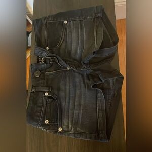 American Eagle Low Rise Shortie Short Faded Black Super Stretch Size 2